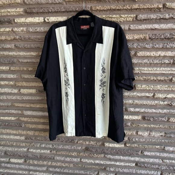 Viva Tropical John Henry Men's Vintage Embroidered Cuban Style Shirt Size XL - Picture 9 of 10